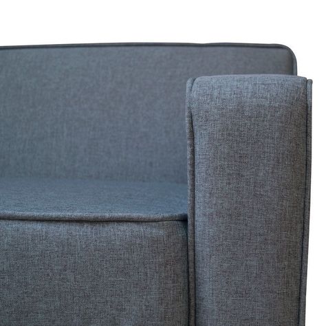 Sofá Lilen Chenille Tipo Lino Gris 2 Cuerpos-3
