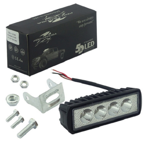 Neblinero 4 Led Strobo-Fijo marca Pro-Ledusa 12V / 24V-0