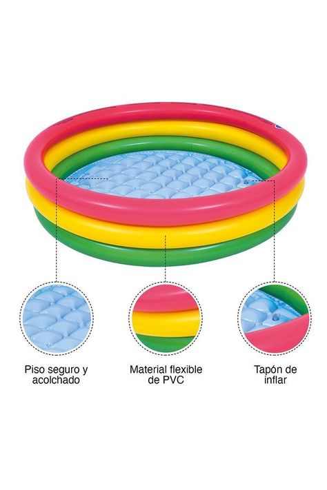Piscina Infantil Redonda 95 L 22x100 cm Multicolor-3