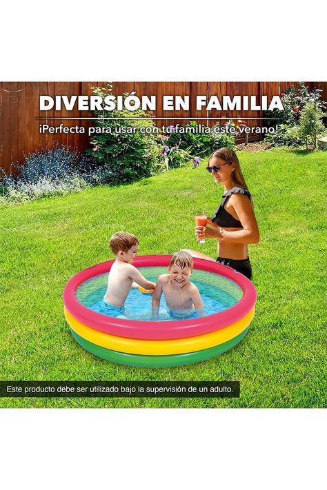 Piscina Infantil Redonda 95 L 22x100 cm Multicolor-4