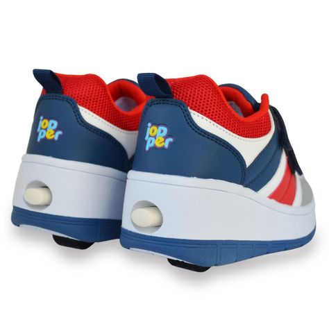 Zapatillas Niños con Ruedas Azul-5