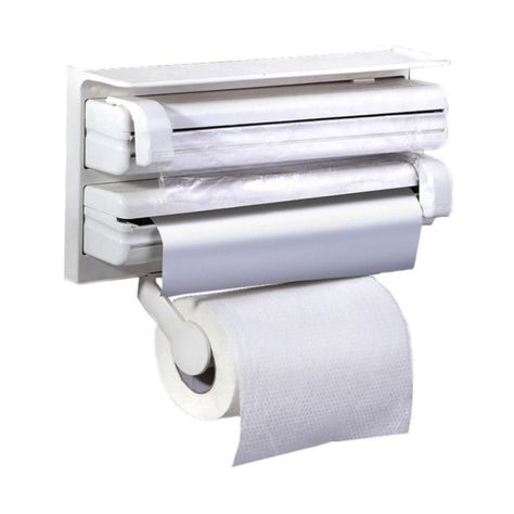 Dispensador Porta Rollo de Papel Triple Para Cocina -0