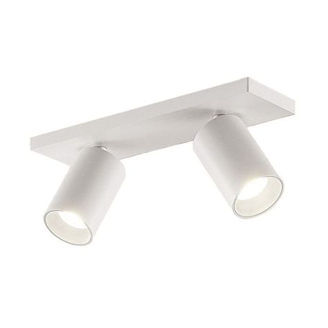 Foco Spotlight Blanco 2x Con Ampolleta 5,5W GU-10 Cálida M-1