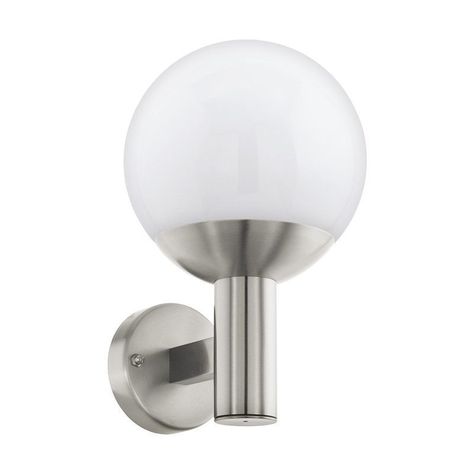 APLIQUE PARED NISIA-Z ACERO INOXIDABLE PLATEADO E27 1X9W IP44 COD.900265-0