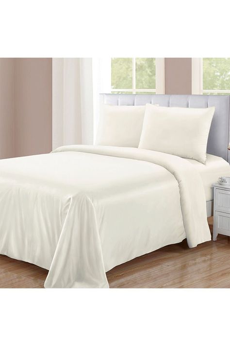 Juego de Sábanas de Microfibra King Size Marfil-4