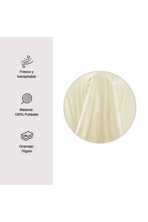 Juego de Sábanas de Microfibra King Size Marfil-2