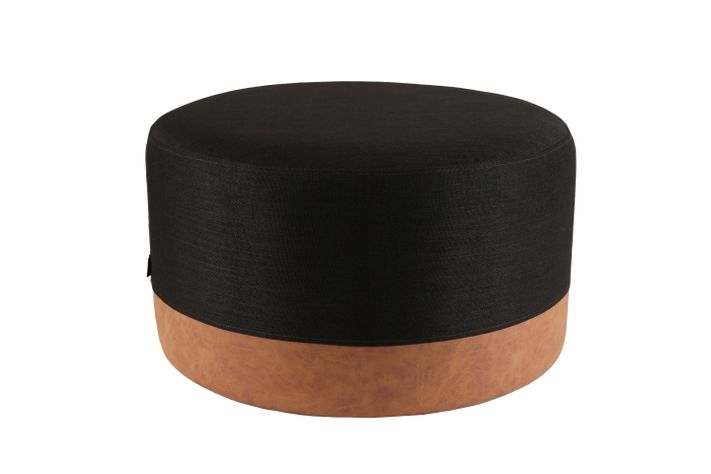 LOW POUF REDONDO NEGRO UBUNTU-0