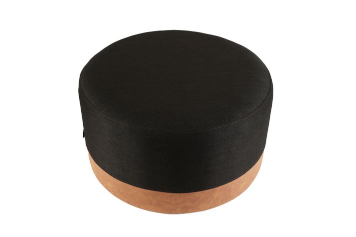 LOW POUF REDONDO NEGRO UBUNTU-1