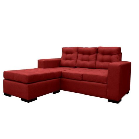 Seccional Antu Chenille Tipo Lino Rojo 3 Cuerpos-1
