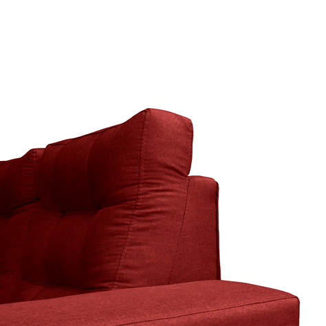 Seccional Antu Chenille Tipo Lino Rojo 3 Cuerpos-2