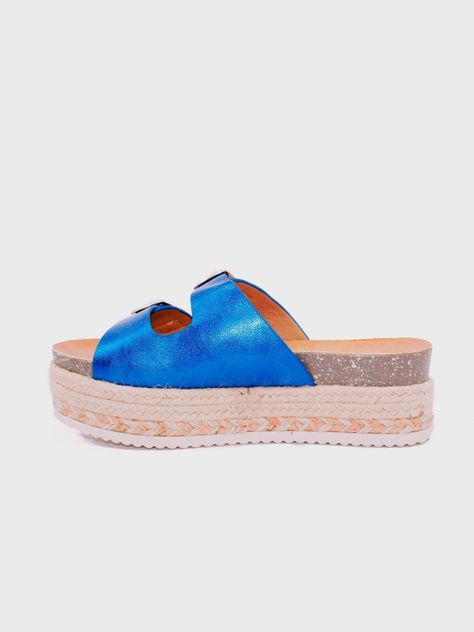 Sandalia Finix Azul Stylo Shoes-3