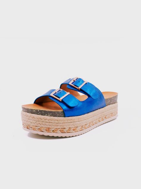 Sandalia Finix Azul Stylo Shoes-0