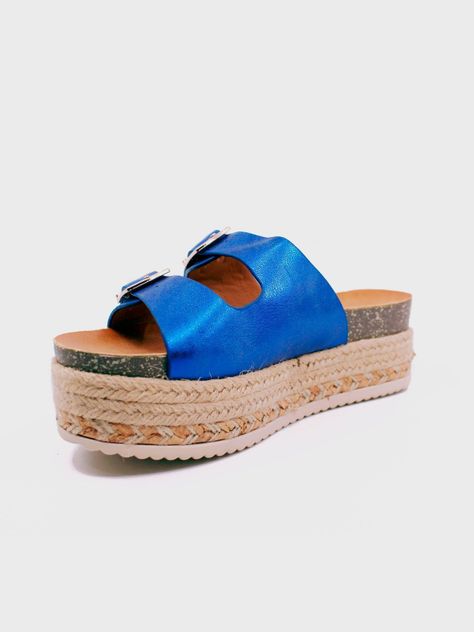 Sandalia Finix Azul Stylo Shoes-2
