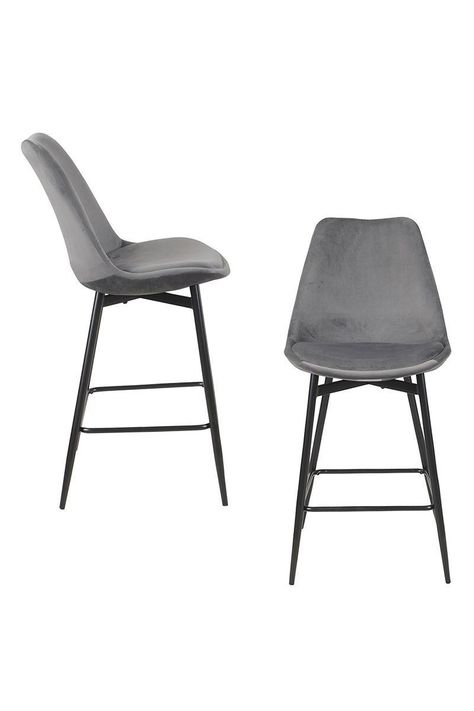 Pack 2 Sillas de Bar Atlanta Gris-3