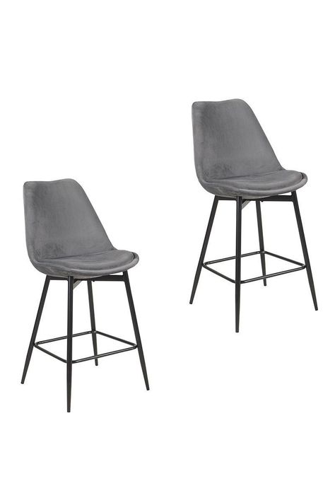 Pack 2 Sillas de Bar Atlanta Gris-0