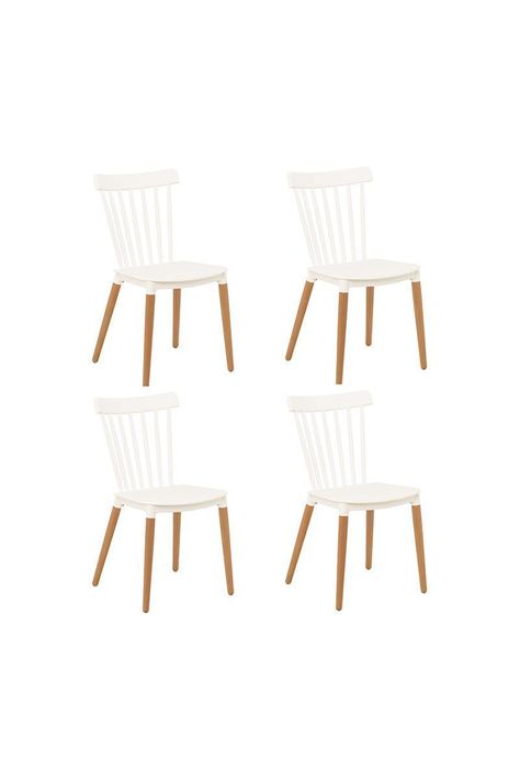 Pack 4 Sillas Clásicas Comedor Blanco-0