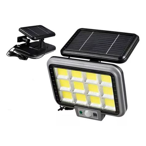 Foco Led Luz Con Panel Solar Sensor De Movimiento -0