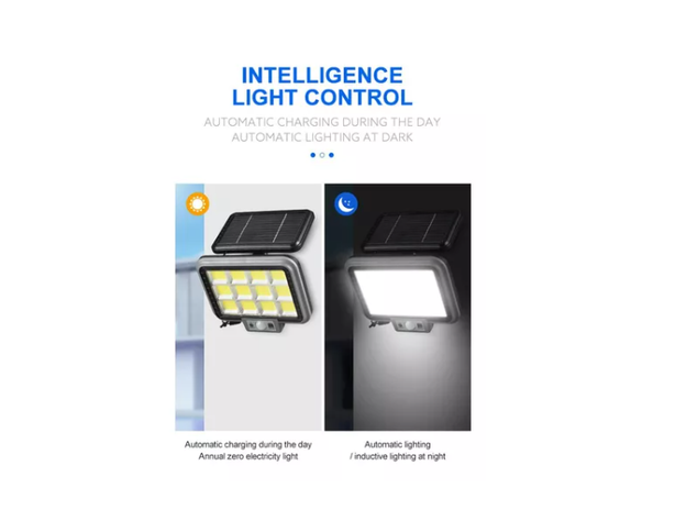Foco Led Luz Con Panel Solar Sensor De Movimiento -4