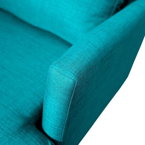 Sofá Aldara Chenille Tipo Lino Turquesa 2C-2