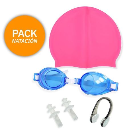 Pack natación +Lentes +Gorro +Tapones oidos+clip nasal-2