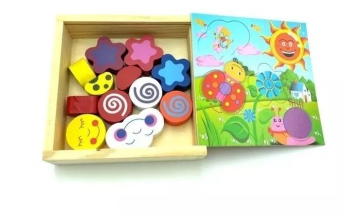 Caja De Encaje Didáctica Juguete Madera Para Niños-2