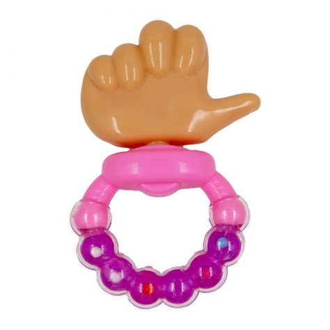 Mordedor Rasca Encias Cascabel En Forma De mano Para Bebes Morado F-214-0