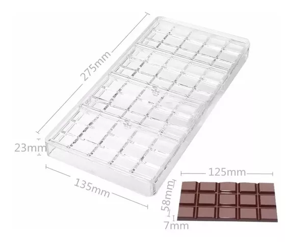 Moldes De Chocolate Policarbonato Moldes Barra De Chocolate4-2