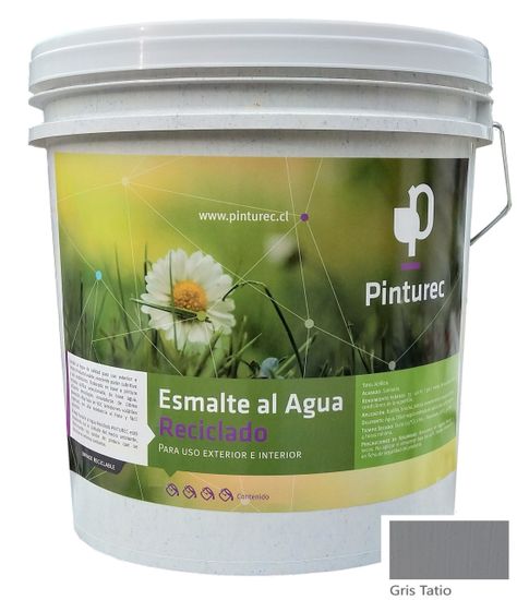 Esmalte al Agua Pinturec Satinado Gris Tatio 4G-0