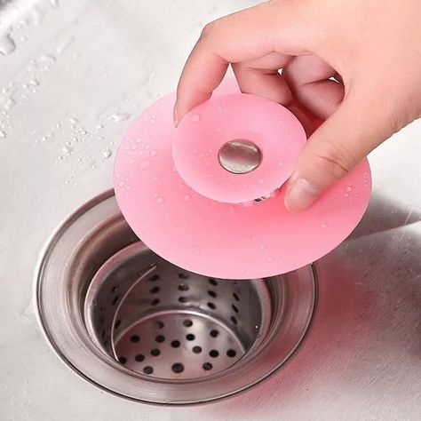 Tapón Cocina Baño Silicona De Drenaje Atrapa Cabellos- Pelos-7