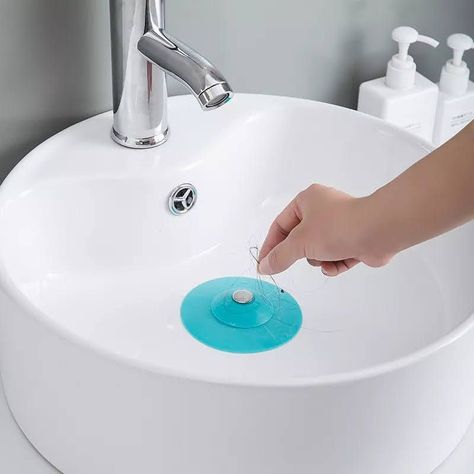 Tapón Cocina Baño Silicona De Drenaje Atrapa Cabellos- Pelos-2