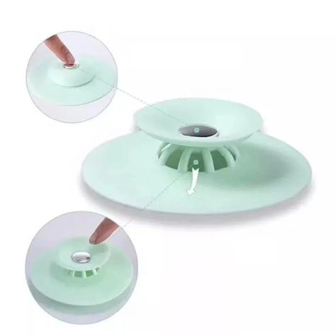 Tapón Cocina Baño Silicona De Drenaje Atrapa Cabellos- Pelos-3