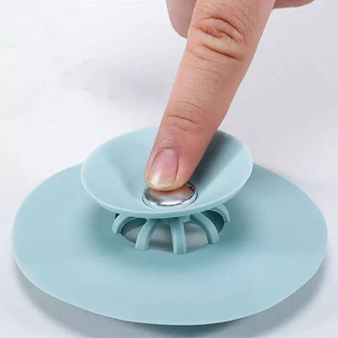 Tapón Cocina Baño Silicona De Drenaje Atrapa Cabellos- Pelos-1