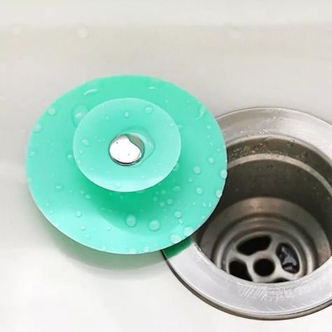 Tapón Cocina Baño Silicona De Drenaje Atrapa Cabellos- Pelos-5