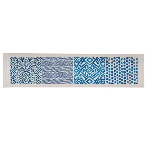 Camino de Mesa Impermeable Blue-0
