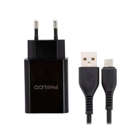Cargador Philco De Pared Doble 2 Usb Con Cable - M-0