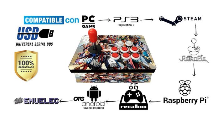 JOYSTICK ARCADE SIMPLE USB -SAMURAI-SHADOW-1