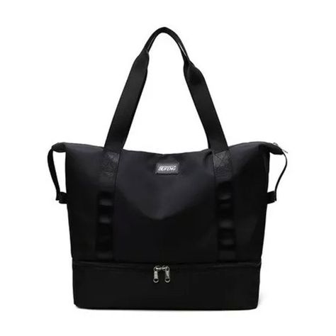 Bolso Gimnasio Viaje Para Mujer Negro-0