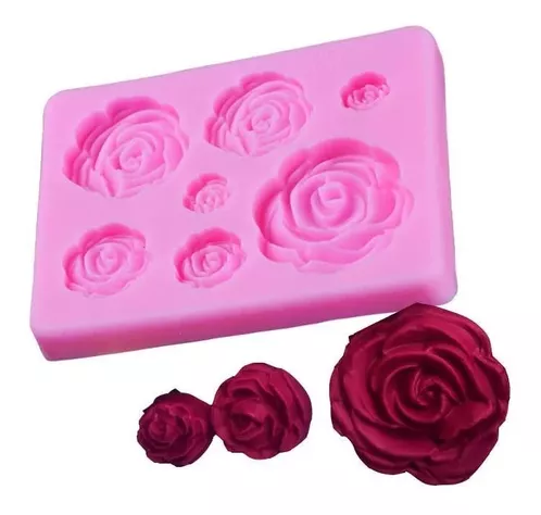 Molde De Silicona Molde Rosas Molde Fondant Rosas 7 Cavid-4