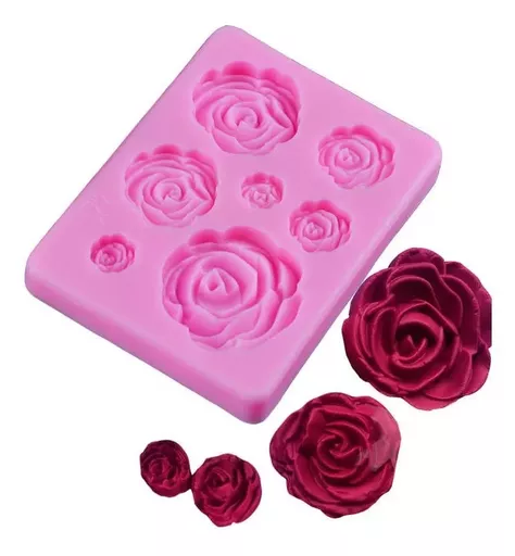 Molde De Silicona Molde Rosas Molde Fondant Rosas 7 Cavid-5