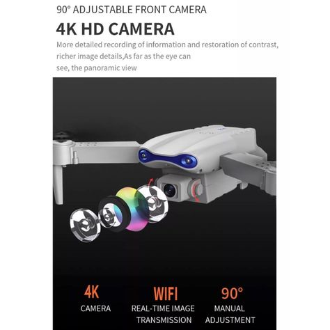 Dron 4k Doble Cámara 3 Baterias Wifi Plegable Bolso-5
