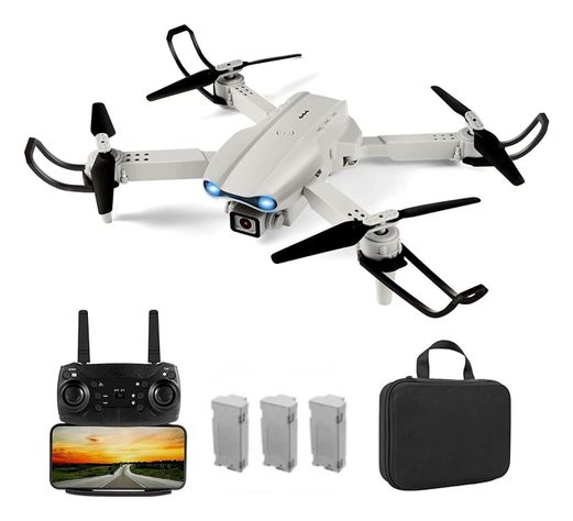 Dron 4k Doble Cámara 3 Baterias Wifi Plegable Bolso-0