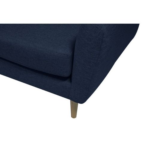 Sofá Lenora Chenille Tipo Lino Azul 3 Cuerpos-2