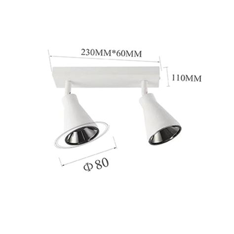 Foco Decorativo Para Techo Porta 2*GU10 Blanco-1