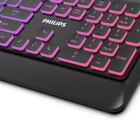 Teclado Gamer Philips Alámbrico Iluminación Spk829-1