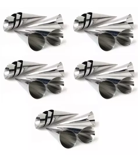 Pack X30 Cono Molde Para Cannoli Cachito Croissant Pan Danes-1