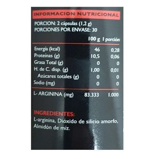 Arginina 1000 - My Nutrition - 60 Capsulas-1