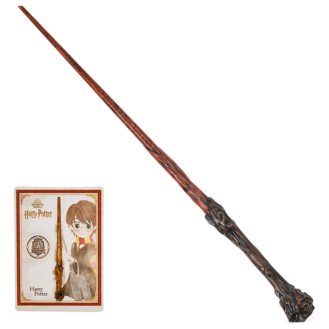 Varita Mágica Harry Potter 30 cm Con Tarjeta de Hechizos-1