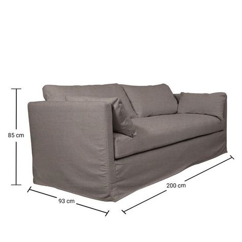 Sofá Quepe Chenille Gris Piedra 3C-3