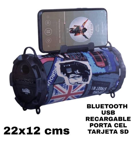 PARLANTE BAZOOKA  BLUETOOTH TS-19 PORTA CEL-1