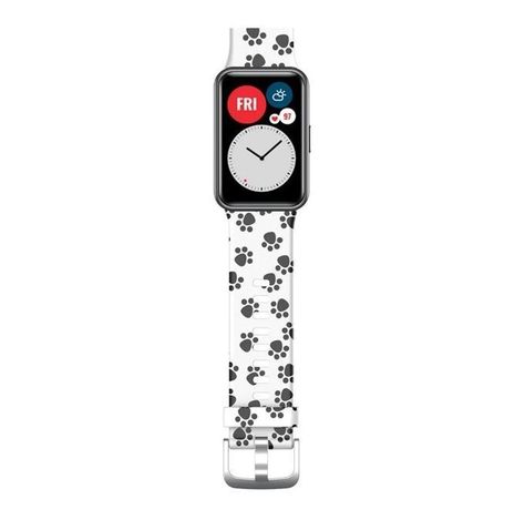 Correa De Diseño Compatible Con Huawei Watch Fit Huellas-0